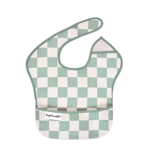 Mess Proof Easy Bib - Sage Check