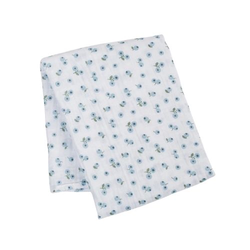 Muslin Swaddle Blanket - Blueberries