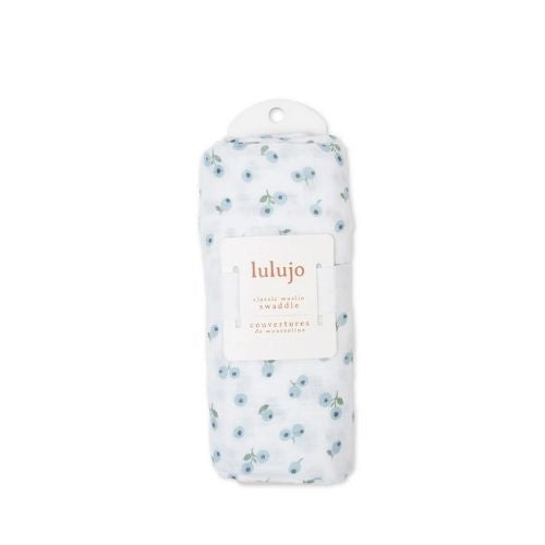 Muslin Swaddle Blanket - Blueberries