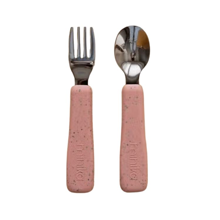 Silicone Fork and Spoon Set - Sorbet