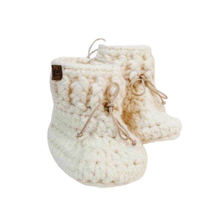Crochet Booties - Cream