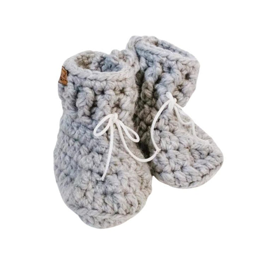 Crochet Booties - Grey