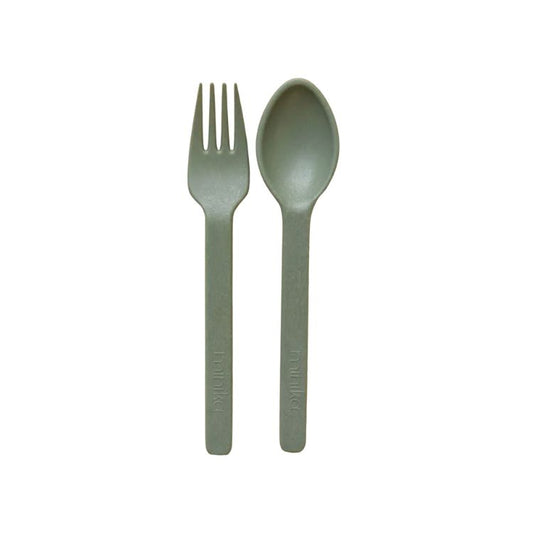 Wheat Straw Fork and Spoon Set - Leaf