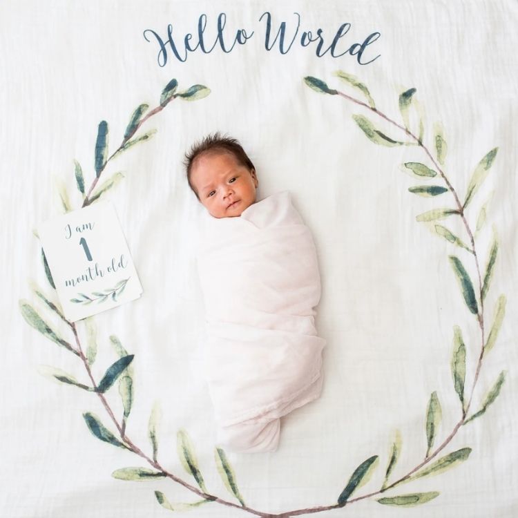 Milestone Blanket ''Hello World'' Wreath
