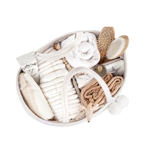 Cotton Rope Diaper Caddy - Off-White