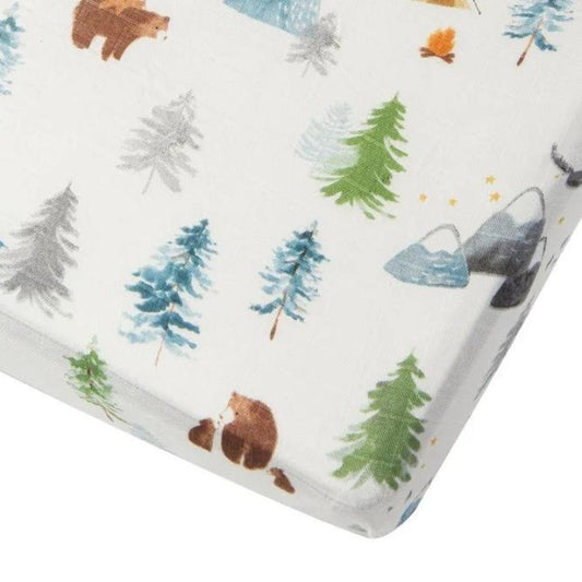 Fitted Crib Sheet - Adventure Begins