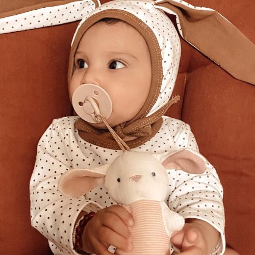 Bitzy Pal™ Natural Rubber Pacifier & Stuffed Bunny