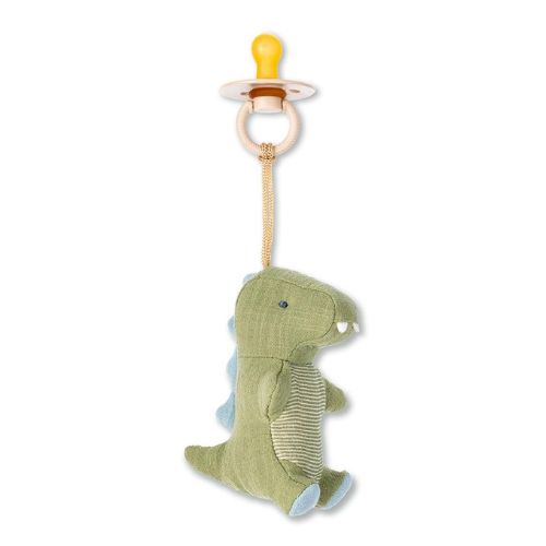 Bitzy Pal™ Natural Rubber Pacifier & Stuffed Dino