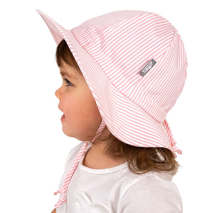 Cotton Floppy Hat - Pink Stripes